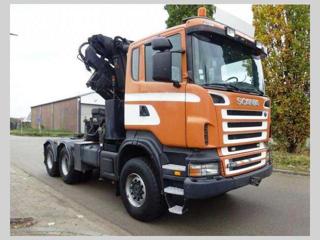 Scania 6x6 tahač+HR Hiab s Jib